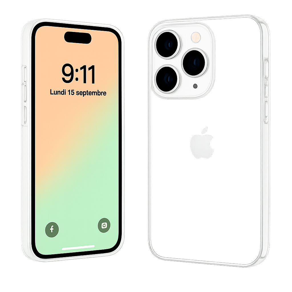 iPhone 15 Pro Max – Coque antichoc transparente SorjenTech