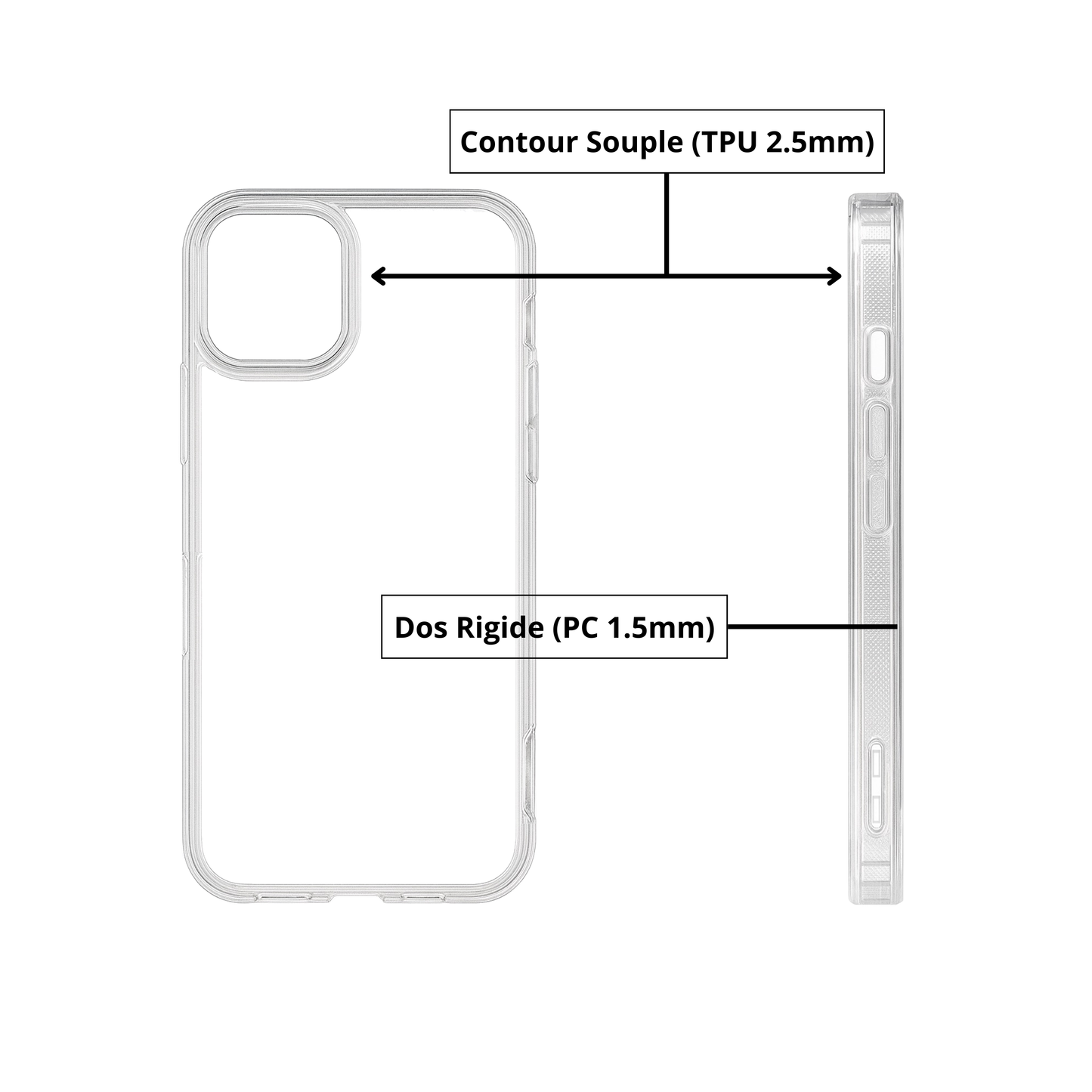 iPhone 16 Pro Max – Coque antichoc transparente SorjenTech