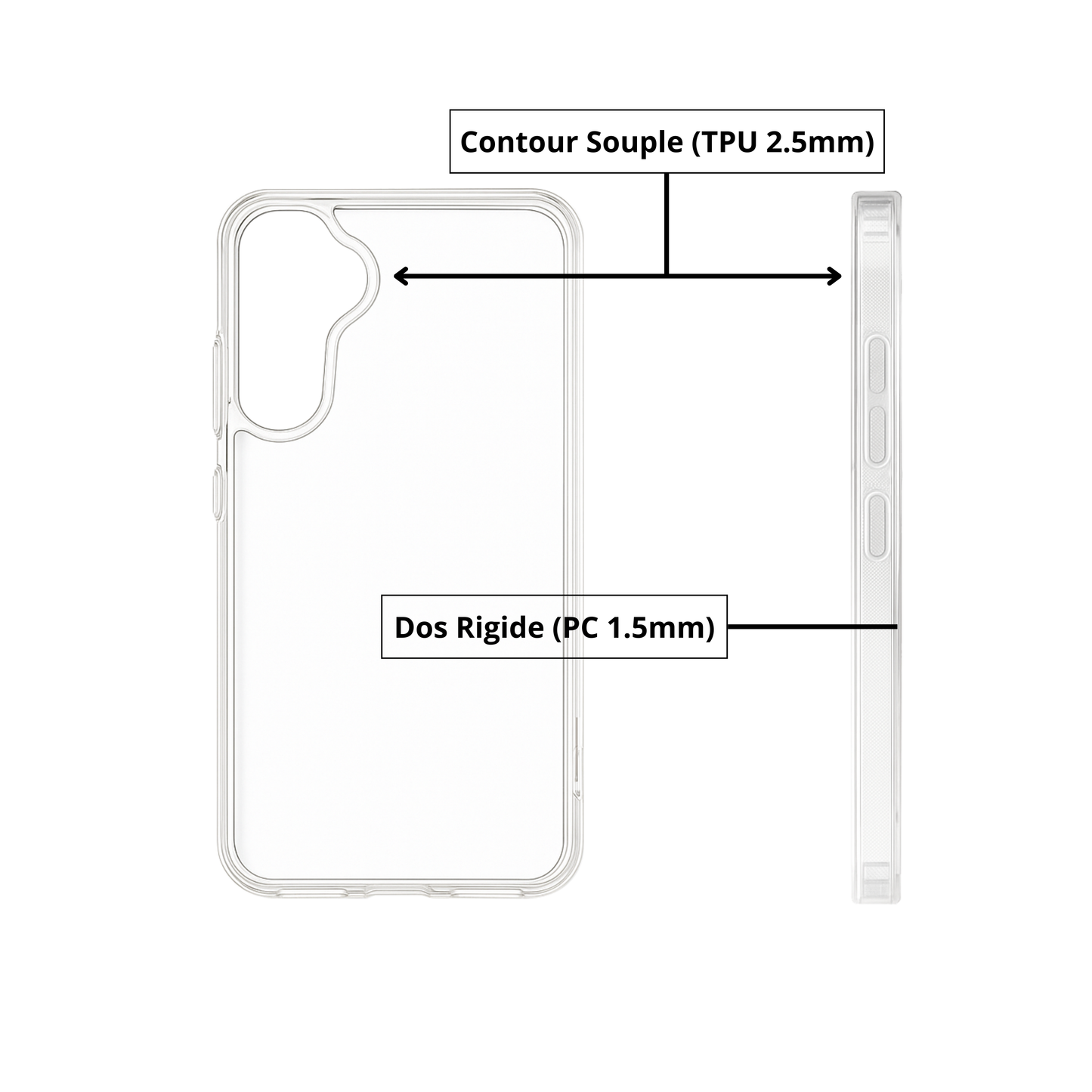 Samsung S25 – Coque antichoc transparente SorjenTech